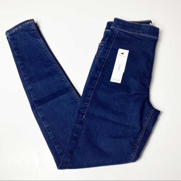 Topshop Denim - TOPSHOP Joni High Waist Indigo Skinny Jean…